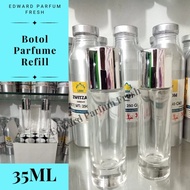 botol parfum refill / ukuran 35ml / kondisi baru / botol parfum spray. - 35 ml