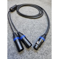 Canon cable 1 female to 2 male Sommer 2 line wire with flexible pure copper core.