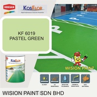 KF6019 PASTEL GREEN KOSSAN ( KOSFLOR EPOXY ) CAR PARK FLOOR COATING / SPORT COURT FLOOR PAINT EPOXY Floor Paint (5L OR 1
