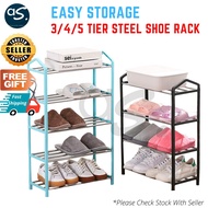 Rak Serbaguna Rak Kasut Plastik Simple Steel Shoe Organizer 3/4/5 Tier  | Rak Kasut besi | Rak Tingk