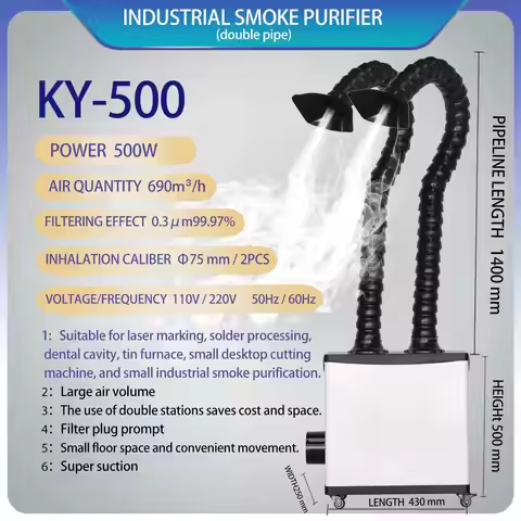 Applicable toFactory Supply Fume Extractor for Laser Cutter,Portable Fume Extractor Laser Smoke Evac