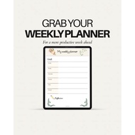 Digital weekly planner