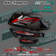 WIN 100 COOL PREMIUM TRANSPARENT STRIPING STICKERS HONDA RACING VARIATION LINES 38 CUT