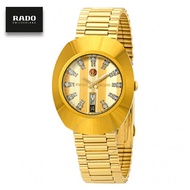 Velashop นาฬิกาข้อมือสุภาพบุรุษ Rado Diastar Automatic  พลอยคู่ 22 เม็ด สายทอง รุ่น R12413803 (หน้าปัดทอง)