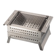 [Direct from Japan ✈]BUNDOK Built-in stove BD-444 Stainless steel barbecue set with small rear range