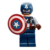 Original Lego Marvel Super Heroes - Captain America (Dark Blue Suit with Strap) 76313 Minifigure new