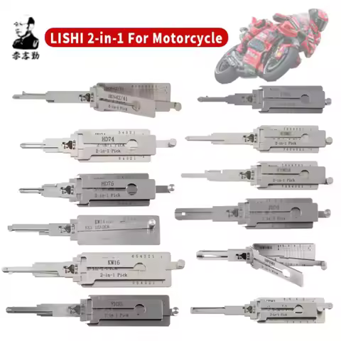 Motorcycle Lishi 2-in-1 HON42/41 HON63 HON70 HD74 HD75 SZ14 KW14 for YH65 fo BW9MH Duplicate key rea