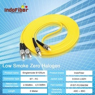 INDOFIBER patchcord fiber optic ST-FC 10 meters singlemode 9/ 125um