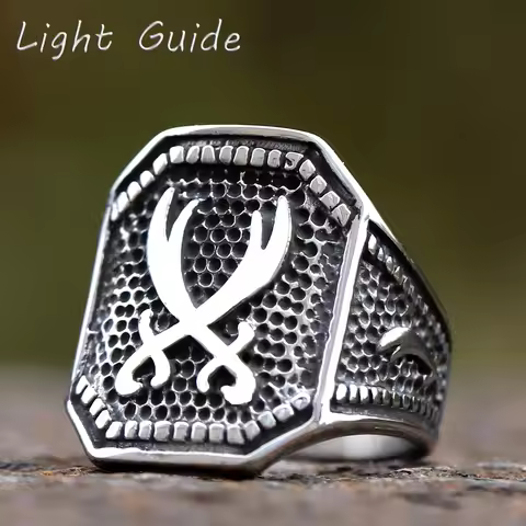 2024 Fashion 316L Stainless Steel Ali Zulfikar Sword Turkish Ring For Man Women Good Polished Vintag