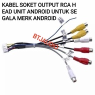SOKET OUTPUT RCA UNIT ANDROID UNIVERSAL UNTUK SEGALA MERK ANDROID