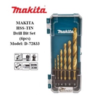 MAKITA HSS-TIN DRILL BIT (6PCS/SET) D-72833