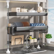 Kitchen Shelf Sink Dish Rack Dishwashing Sink Sink Drain Rack Above Vegetable Sink Dish Storage