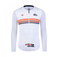 Monton Long Sleeve Cycling Jersey Holiday White