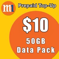 M1 Prepaid [Data Pack-14 Days] - $10 (50GB/14Days) Data Pack /手机数据充值