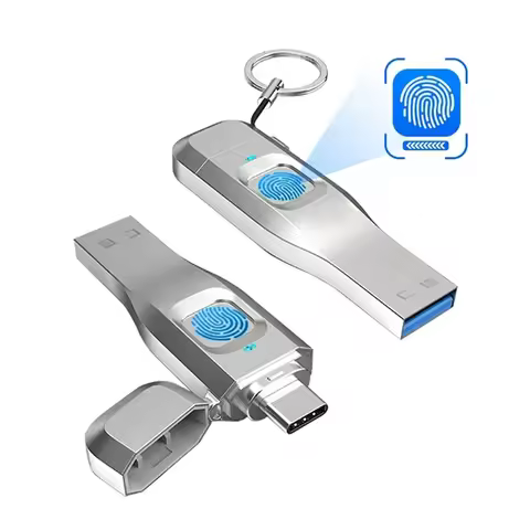 AAA87 Fingerprint Flash Drive Metal OTG Pendrive USB3.0 Type C for Laptop Phone Lock Thumbdrive Jump