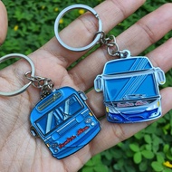 GANTUNGAN Premium Natural Source Bus Bus Keychain