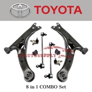 [8 IN 1] Front Lower Arm with Ball Joint Stabilizer Link Bush for Toyota Caldina ZZT241 AZT241 AZT24