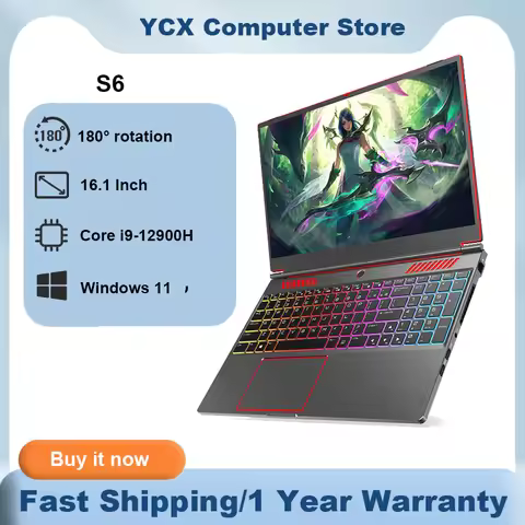 S6 laptop gamer Intel Core i9-13900HK RTX4050 6G 16.1 Inch 4800mah gaming laptop fingerprint DDR5 14