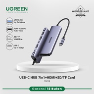 Ugreen USB Hub Cable USB-C 7in1 HDMI/TF Card/Sd Card/USB-A 3.0 5GB/S Converter Multi Port Splitter U