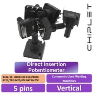 5/10/15pcs B102/1K B103/10K B104/100K B223/22K B472/47K B473/470K Direct Insertion Potentiometer Ver