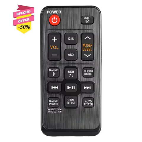 AH59-02710A AH59-02710B Remote Control For Samsung Soundbar HW-J250 HW-J260 HW-JM25 HD-1272 HW-J250/