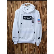 NASA [CASH ON DELIVERY] HOODIE SWEATER JACKET HM WHITE PREMIUM FULLTAG UNISEXNasa