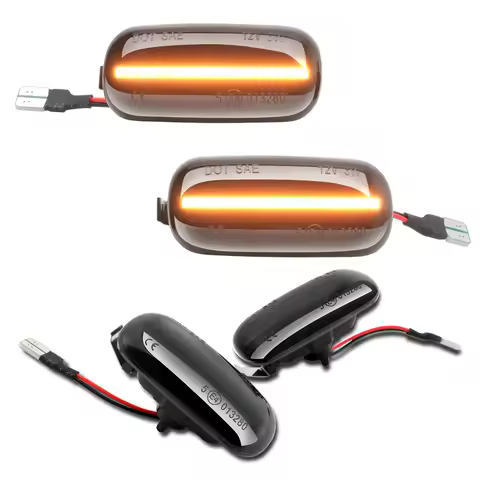 2pcs For Audi A2 A3 8L A4 B5 A6 4B C5 A8 4D TT 8N LED Dynamic Side Marker Light Turn Signal Light In