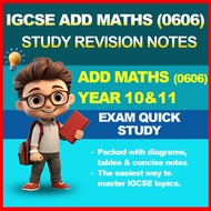 IGCSE Add Maths (0606) Notes | Year 10 & 11 | Exam Quick Study | Email Delivery
