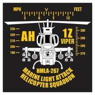 Head Up Display AH-1Z Marine Attack Helicopter Cutting Sticker