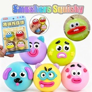 Dog Face Swap Smushers Squishy Stress Ball Soft Slow Rising Silly Face Squeezy Toy Moldable Fidget S