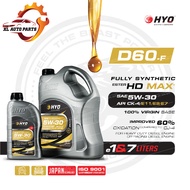 [HYO] Fully Synthetic Engine Oil D60-F 5W-30 (HD MAX+) API CK-4/E11/E9/E7 (7L) for Diesel Engines