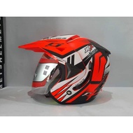 Jpx SUPERMOTO NMAX RED FLUO DOFF SEMICROSS HELMET JPX SEMITRAIL HELMET TOURING HELMET JPX KTM FOX YZ
