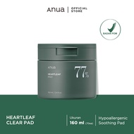 АNUА Heartleaf 77% Soothing Toner Clean Pad SET Daily Toner Pad Exfoliating Clear Pad, 160ml (70pads