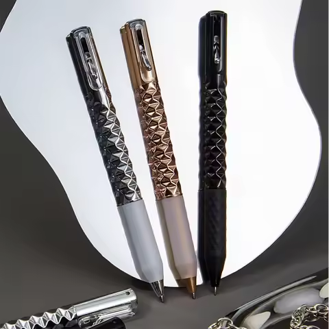 1PC Geometric Deformation Deformation Gel Pen 0.5mm Black Ink Shape Change Neutral Pen Metal Anamorp