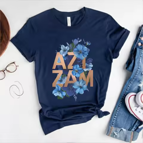 Azizam T Shirt Flower T-shirt Ed Sheeran Inspired Shirts Persian Floral Tshirt Unisex Short Sleeve T
