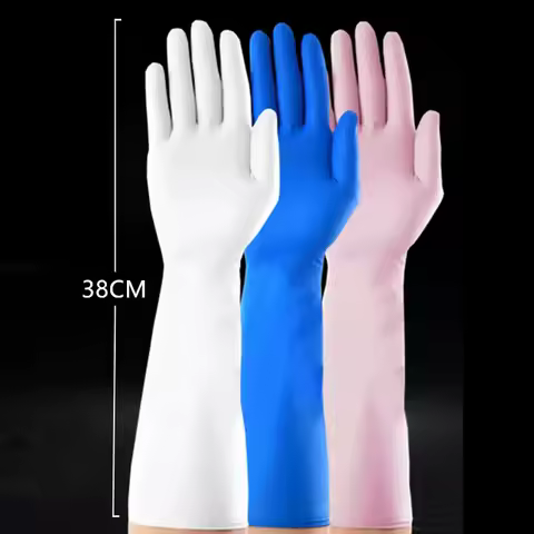 Lab gloves chemical nitrile gloves acid and alkali resistant rubber latex waterproof disposable Leng