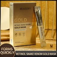 HUASURV peel off mask มาส์กลอกหน้าทองคำ เรตินอล ทองคำ24k  มาส์กลอกหน้าผลไม้ เพิ่มความชุ่มชื้น มีกลิ่นหอมจากผลไม้