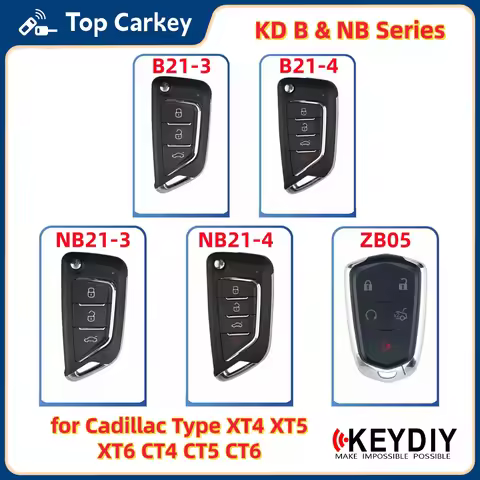 KEYDIY KD B21-3 B21-4 NB21-3 NB21-4 ZB05 Universal Remote Key for Cadillac Type XT4 XT5 XT6 CT4 CT5 