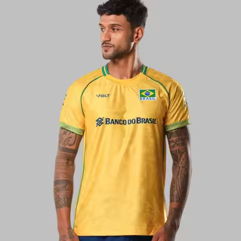2026 CBV Brazil Unisex Volleyball Jersey, Beach Volleyball Mesh Breathable Shirt, Men Women Summer S