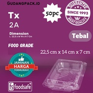 TX 2A Plastic Mica 50pc Food Cake Bread Mica/ Plasticmie 22.5x14x7 CM