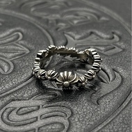C.H Silver Plated Distressed Retro Hip Hop Index Finger Ring Ring