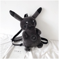 Pok É Mon Black Tas Ransel Pikachu ตุ๊กตาปิ๊กกาจูกระเป๋าสะพายตุ๊กตากระเป๋าโทรศัพท์