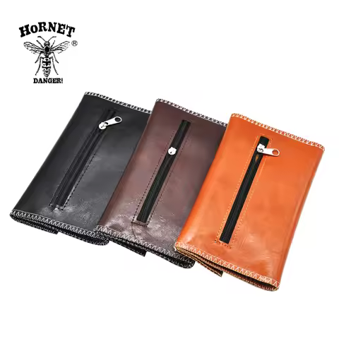 HORNET PU Leather Bag Portable Cigarette Rolling Pouch Case Wallet Tip Paper Holder Acessórios para 