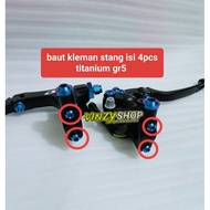 4pcs titanium gr5 handlebar clamp bolts