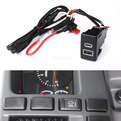 12V/24V Car Fast Charger QC3.0 USB PD Type C Socket Phone Quick Charger Power Adapter For Isuzu 700P