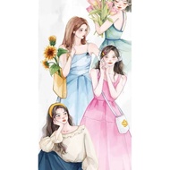 Fanxingmengyu~Yiguang Weaving Dream Sweet Dopamine Girl Girl Character Handbook washi Die cut Separa