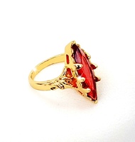 Cincin Batu Merah Delima Pria Dan Wanita Cangkang Emas 24K