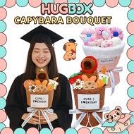 🌈HugBox Capybara Graduation Bouquet Capybara Bouquet Plushie Bunga Capybara Flower Capybara Flower B