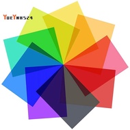 9Pcs Gel Light Filter Lighting Gel Filter for Film,Video,Photo,Stage (Multicolor)