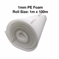 PE FOAM ROLL/ 1M X 50M X 2MM(T)/ 1M X 100M X 1MM(T)/ 100% POLYETHYLENE/ PACKAGING USE FLOORING UNDER